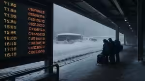 Winter storm warning issued as up to 55 inches of snow could fall, threatening to overwhelm roads and rail networks