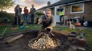 He was digging for worms in his garden when he found a medieval treasure of 20000 silver coins and chaos followed instantly