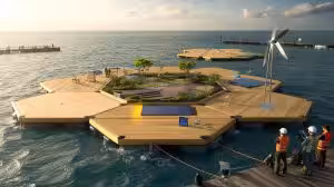 A team of architects unveils a floating city prototype designed to survive rising sea levels and storms