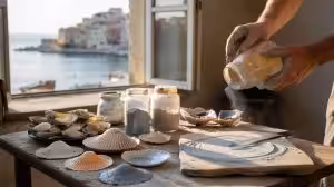 An artist from Marseille has created pigments entirely from recycled seashells producing natural colors never seen in commercial paint